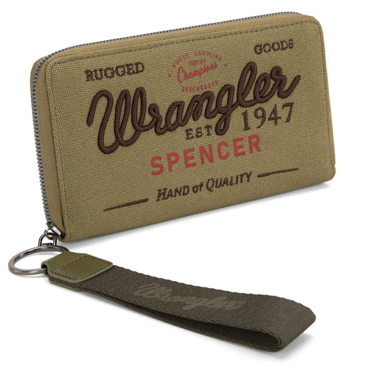 Vintage Wrangler Canvas Zip Wristlet