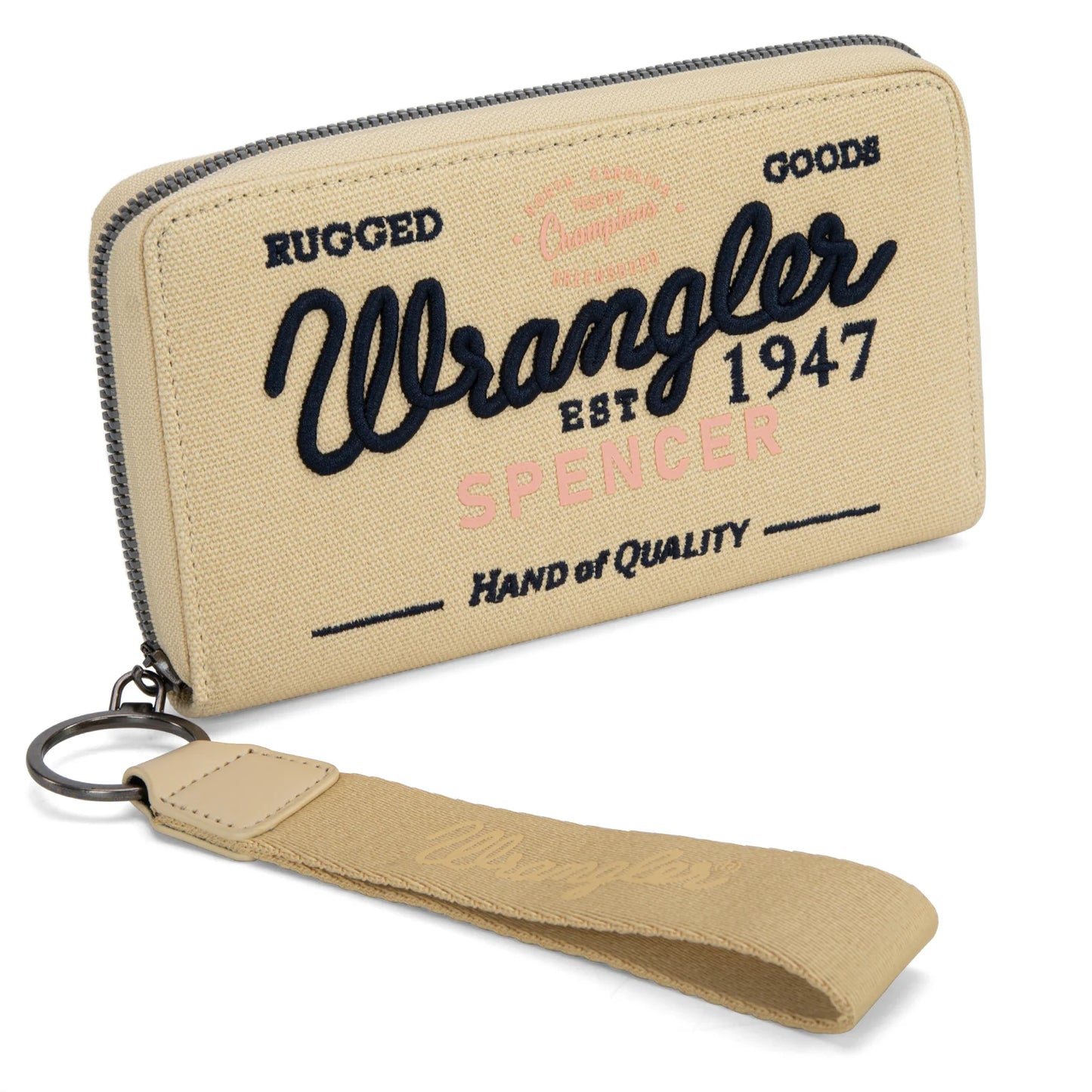 Vintage Wrangler Canvas Zip Wristlet