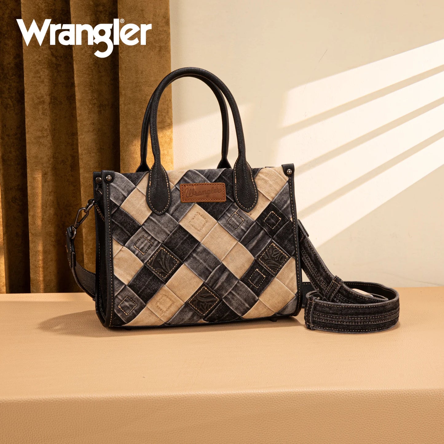Wrangler Woven Denim Concealed Carry Tote/Crossbody