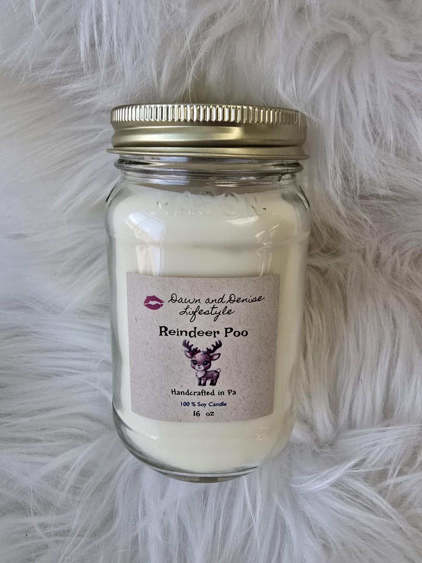 Handmade Candle 16oz-Reindeer Poo