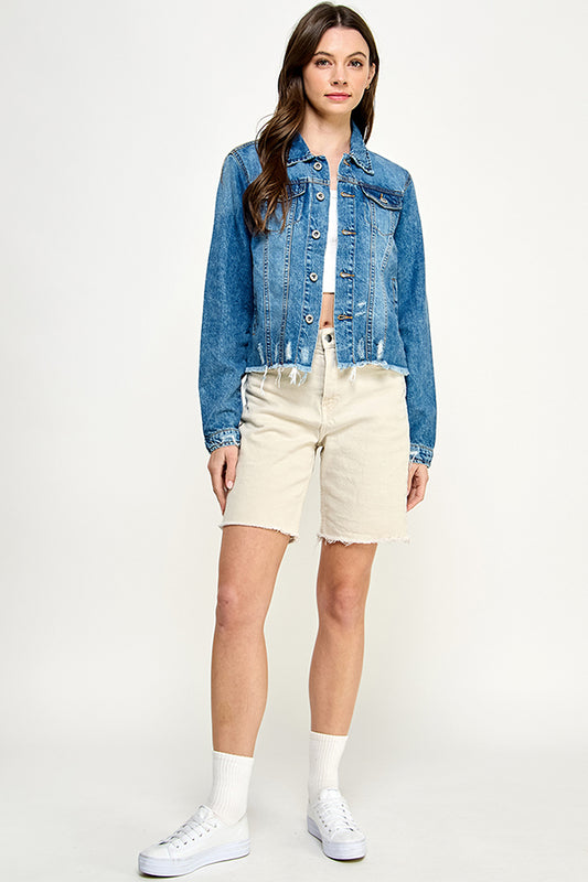 Blue Age Ladies Corpcut Denim Jacket