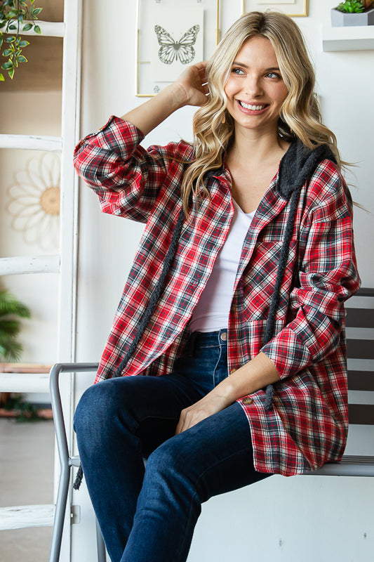 Red Flannel Button Up