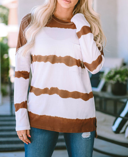 Striped Pullover Sweatshirt